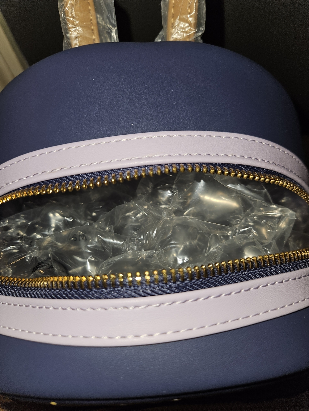 Loungefly FRIENDS Mini Backpack in Navy, Lavender and Tan with Umbrella Motif - Picture 6 of 6
